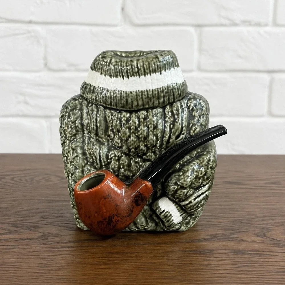 Vintage Relpo 5959 Sweater Pipe Planter MCM Ceramic Smoking Pipe Vase Japan